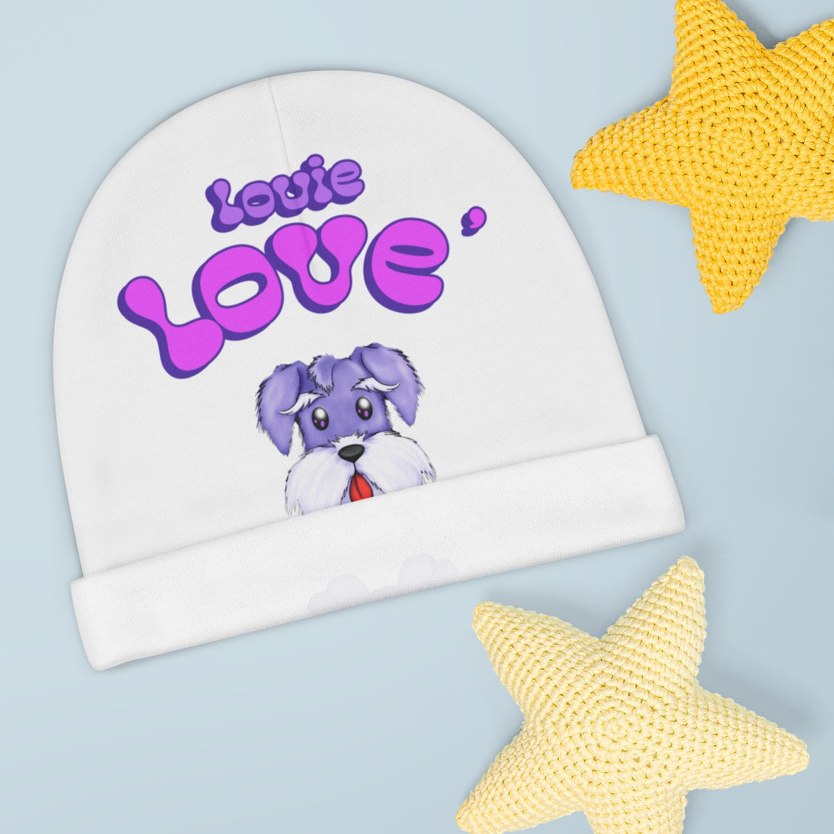 Louie Love' Baby Beanie (AOP)