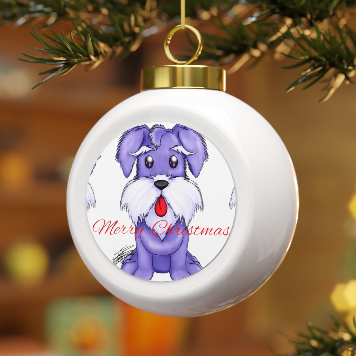 Louie Love' Christmas Ball Ornament