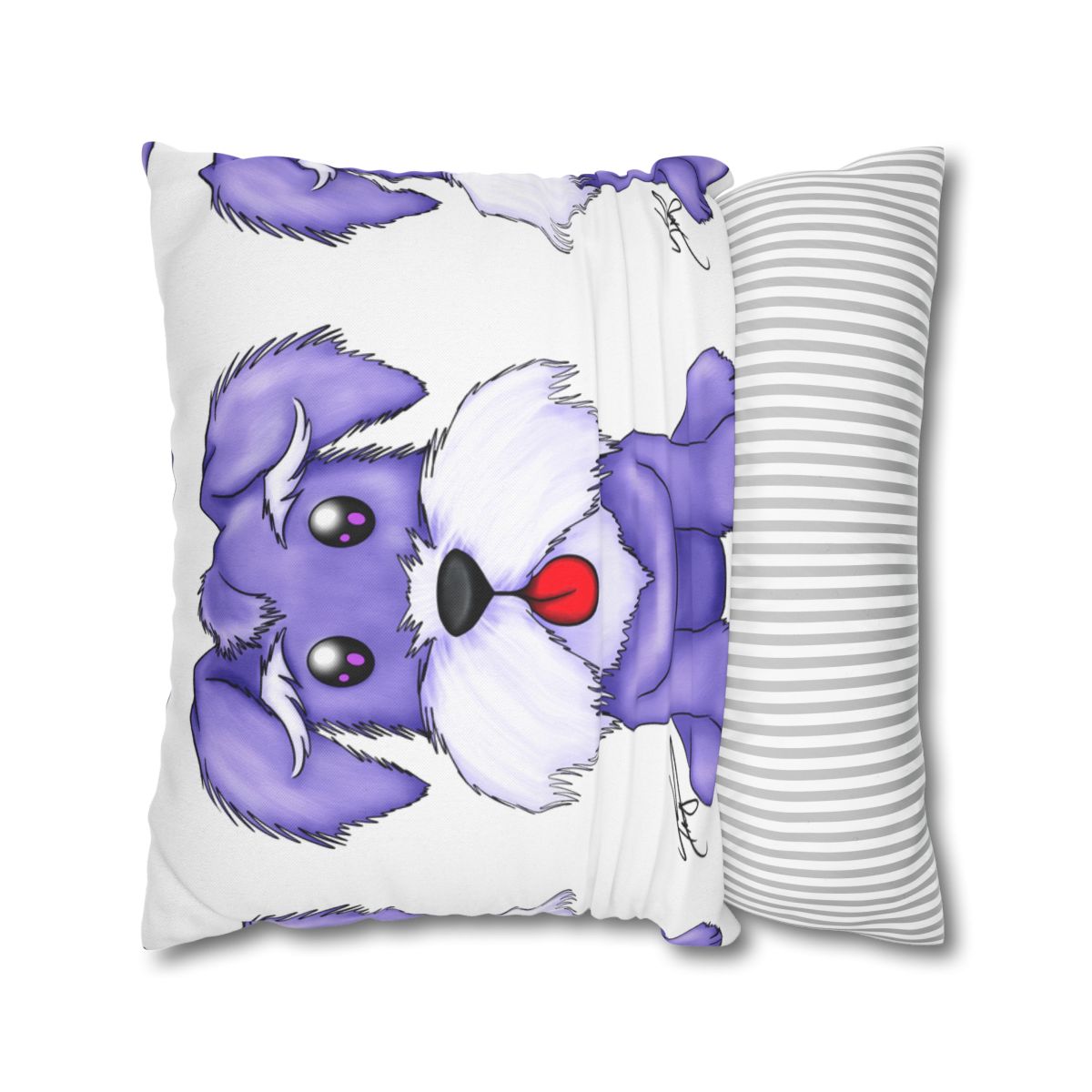 Louie Love' Spun Polyester Square Pillow Case